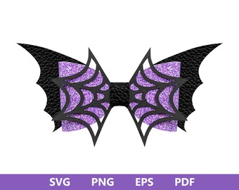 Halloween Bow SVG, Bat Bow SVG, Spiderweb Bow SVG, Halloween Cricut Svg, Cricut Cut Files, Bow Collection Svg, Hair Bow Svg, Bat Wings Bow