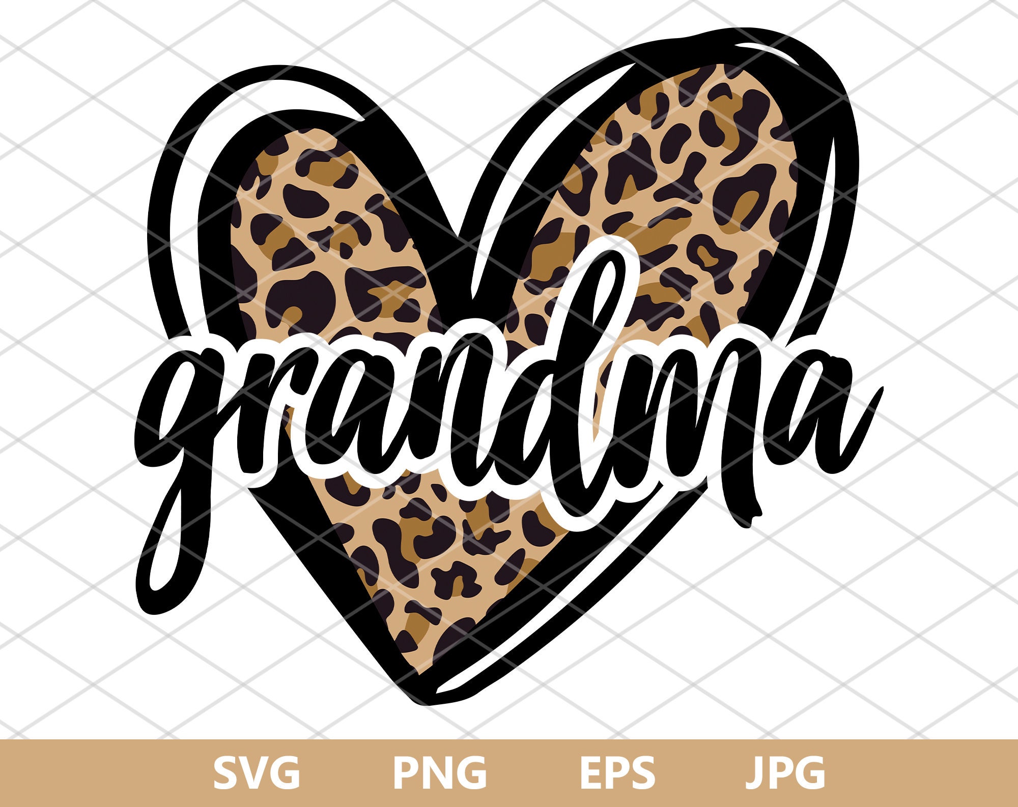 Leopard Pattern Grandma Pretty Woman Sitting Personalized Shirt