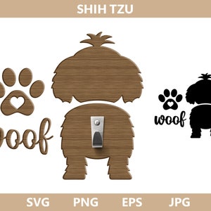 Shih tzu cane Svg, Shih tzu cane gancio posteriore Svg File, Shih tzu r Svg Silhouette, Shih-tzu svg cane supporto posteriore guinzaglio SVG, posteriore del cane, png, jpg