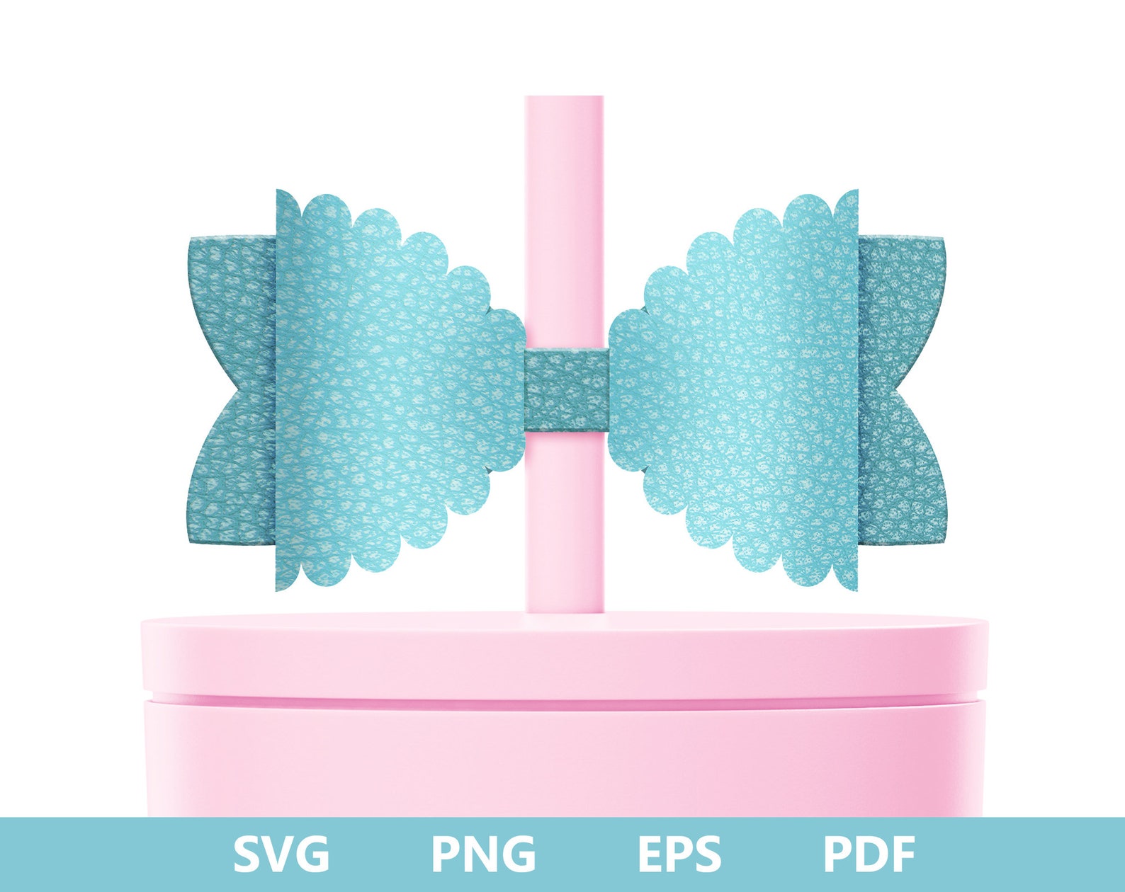 Straw Topper Bow SVG Classic Bow Svg Bow Template SVG - Etsy