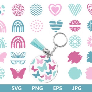 Llavero SVG mancha, Patrón de llavero SVG, Pincel Llavero svg, Llavero Fondo svg, Paint Llavero Bundle svg png eps Descarga digital