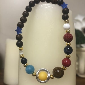 Sonnensystem Armband mit echten Kristallen Männer oder Frauen