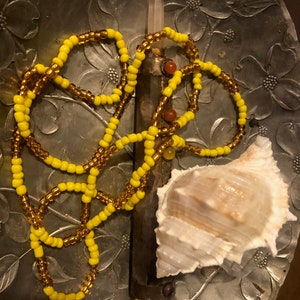 Colar de Oxum Eleke Ileke de Orixá Santeria IFA Yoruba Lucumi Lukumi anaisa