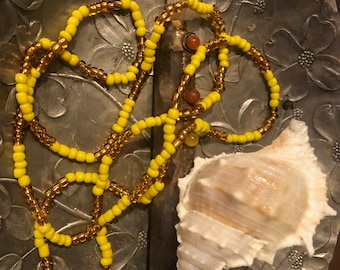 Oshun Eleke Collar Ileke de Orisha Santeria IFA Yoruba Lucumi Lukumi anaisa