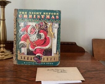 The Night Before Christmas / Little Golden Book / Vintage / Letters to Santa Included!!!!!