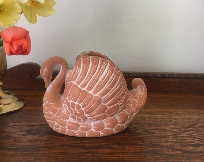 Terracotta Swan Planter / Rustic Terracotta Swan / Terra Cotta Pot Etsy