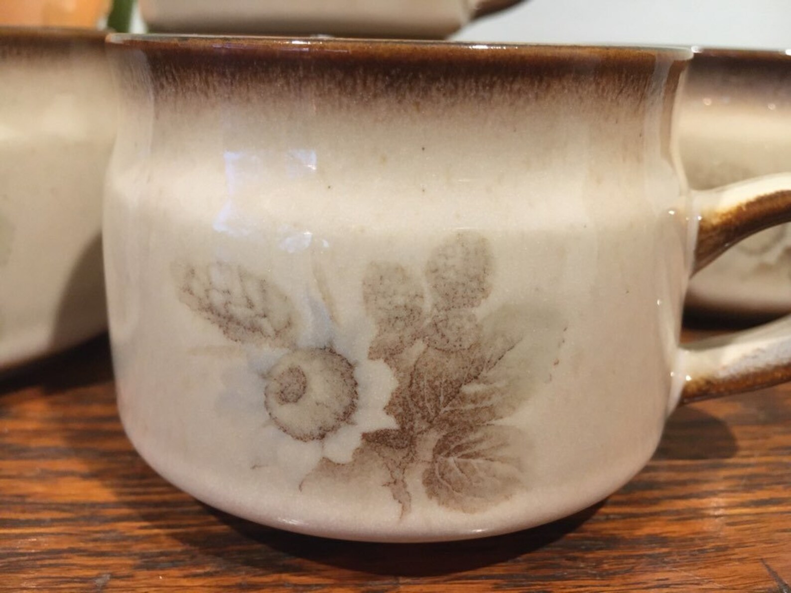 Set of Five Vintage Denby England Mugs With Saucers Etsy UK