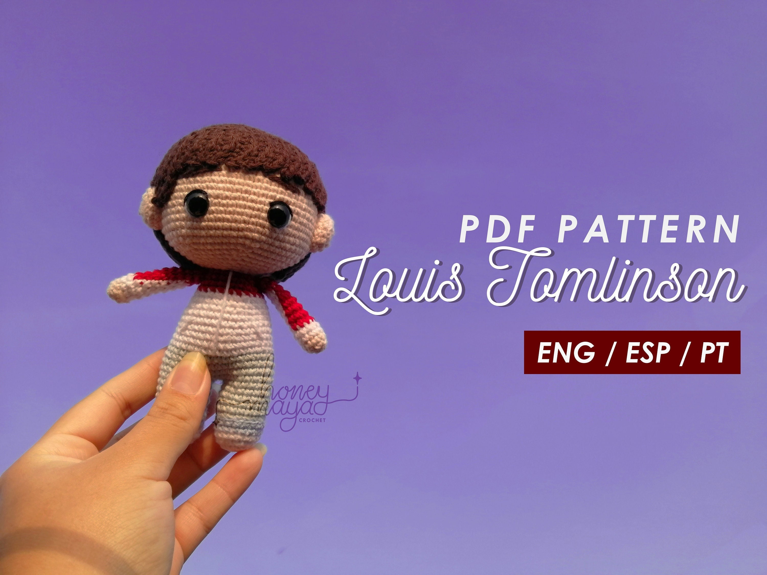 Louis Tomlinson - Walls Amigurumi Pattern / Crochet PDF Pattern / One  Direction Pattern / Español- English-Português