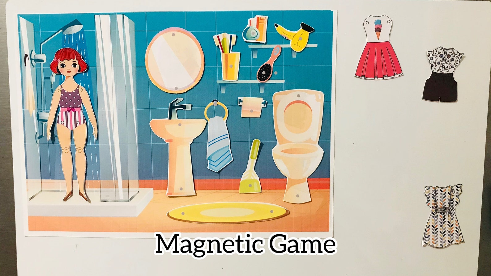 Printable dollhouse Bathroom with 11 movable interior | Etsy
