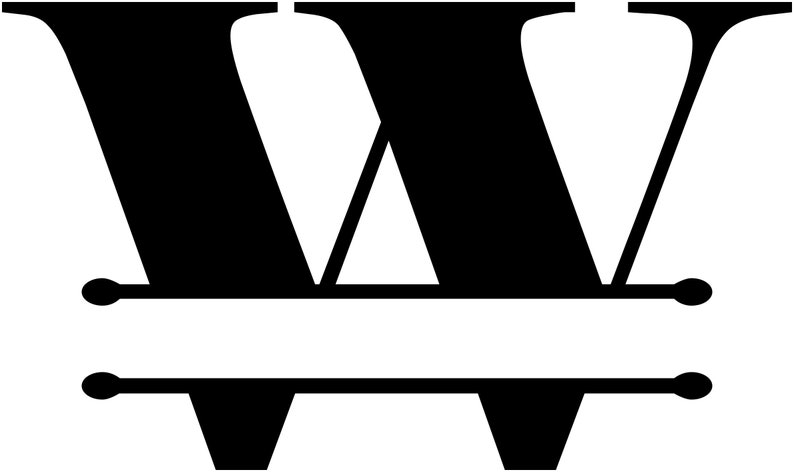 Split Monogram Letters Svg Png Dxf Eps Files Traditional Split Letters ...