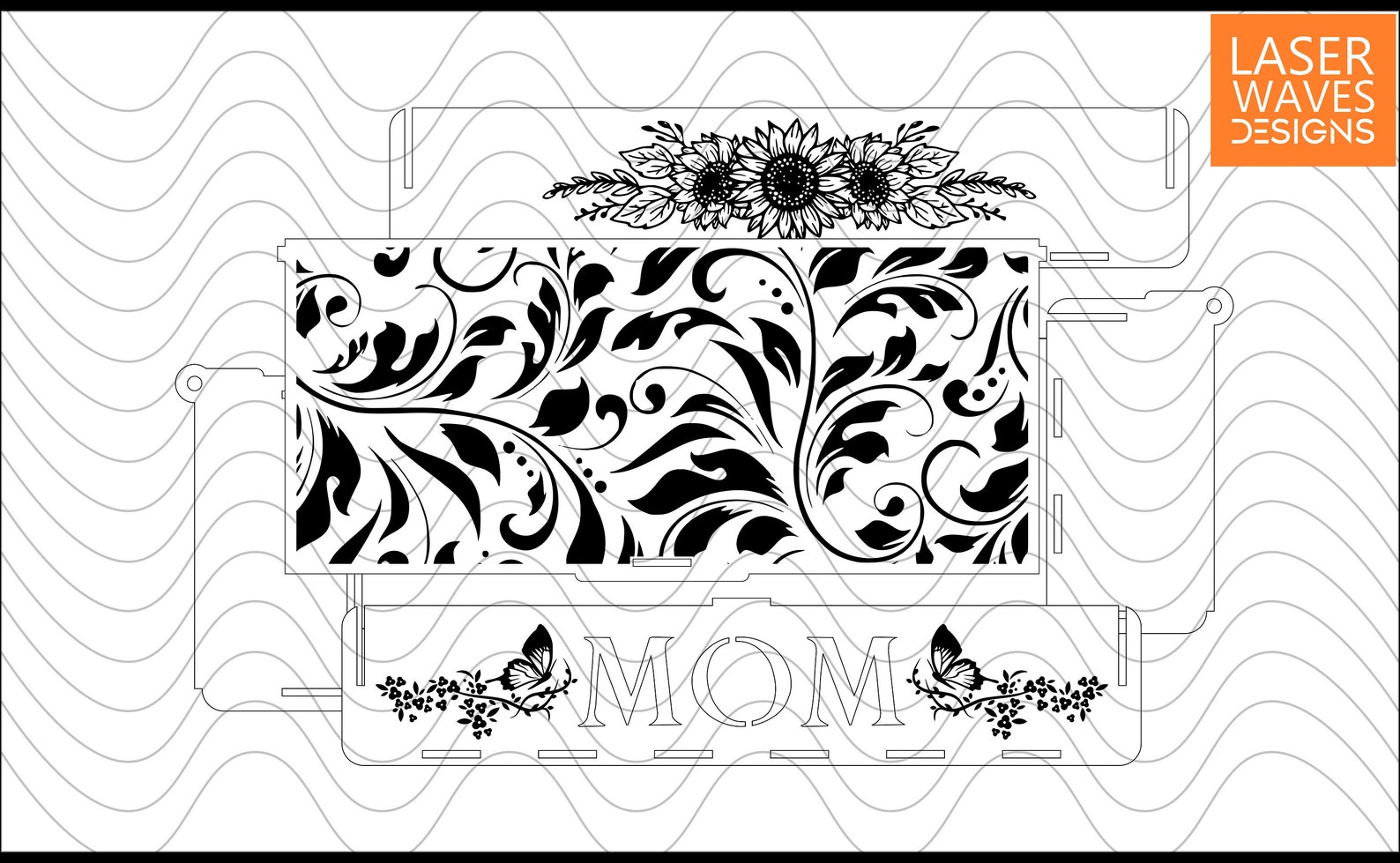 Laser Cut Box, Svg File, Box Svg File, Box Vector, Laser