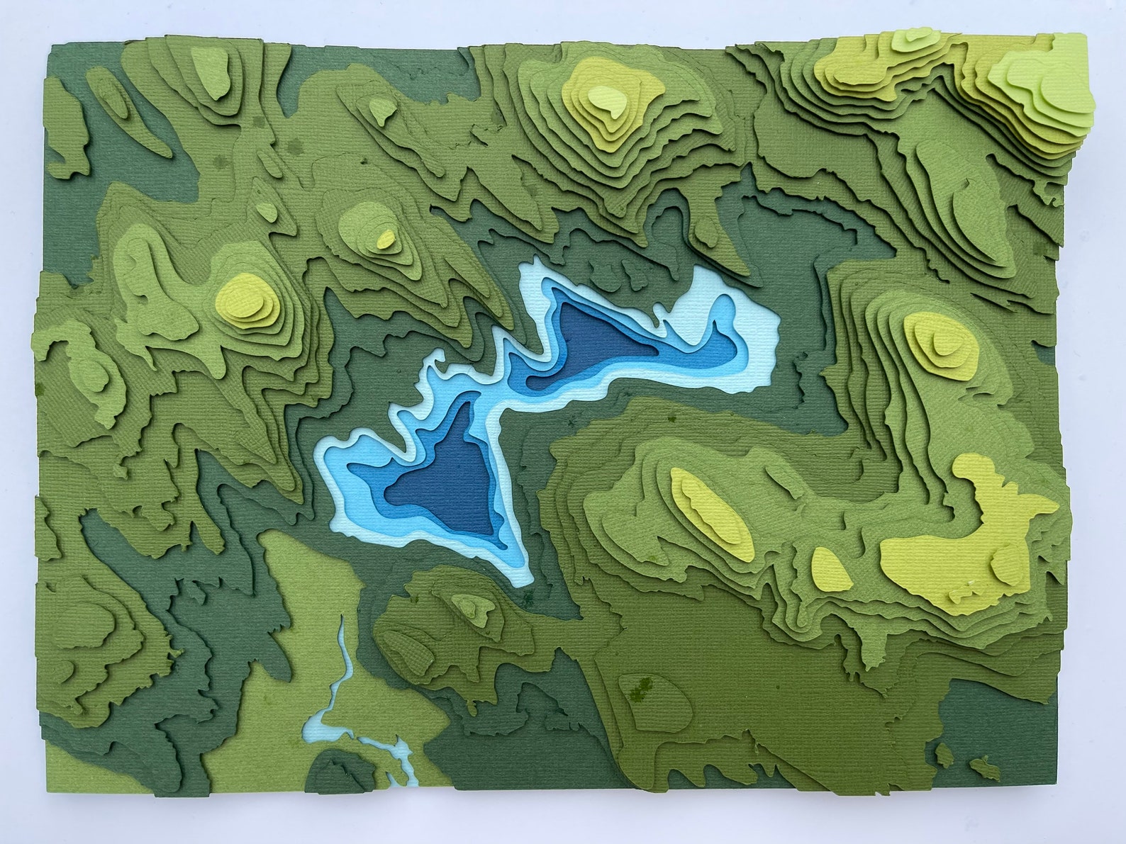 Merrymeeting Lake New Durham NH Topography Bathymetry Etsy