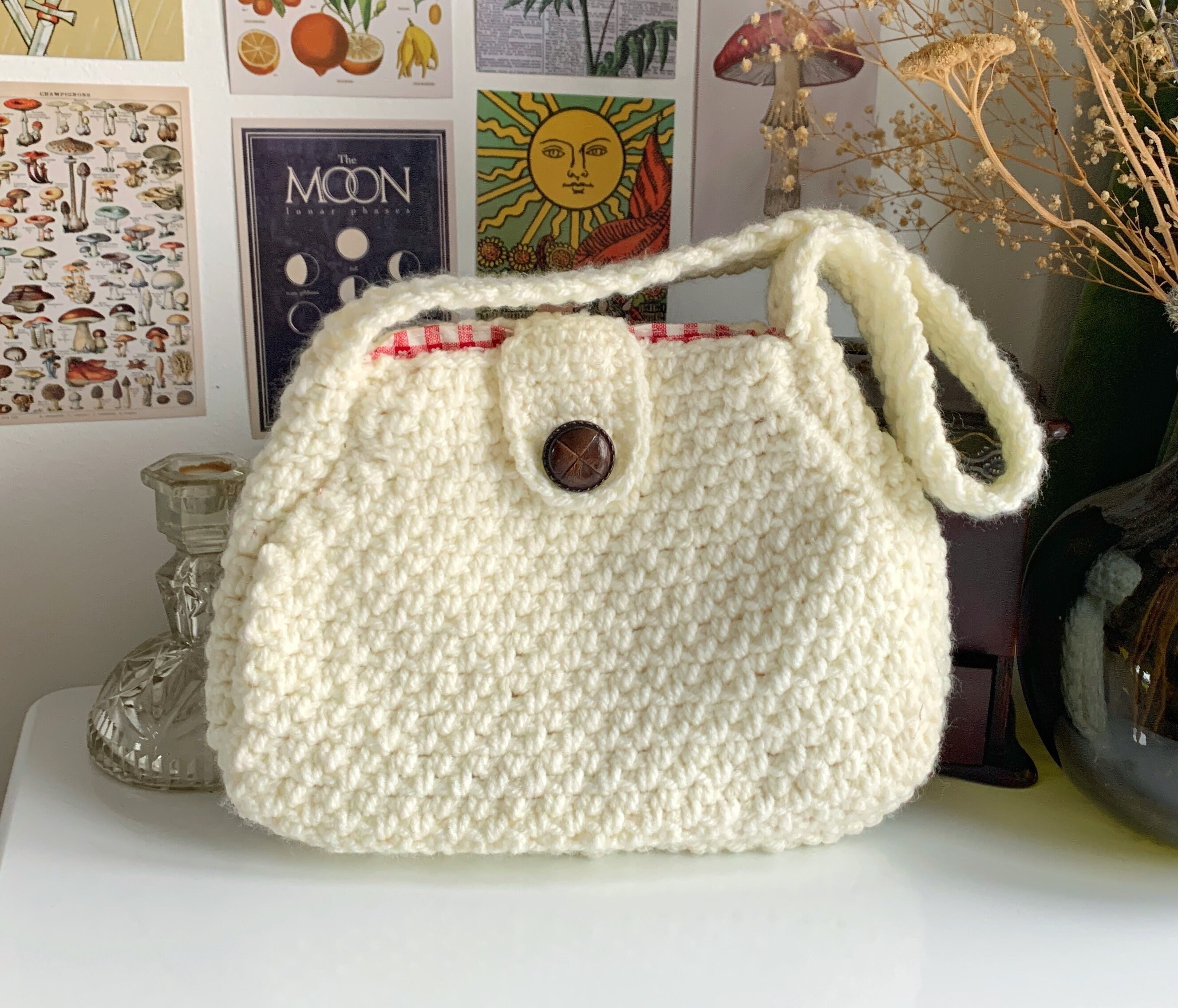 Trendy Heart Pattern Knitted Tote Bag, Large Capacity Shoulder Bag, Perfect  Underarm Bag For Daily Use - Temu