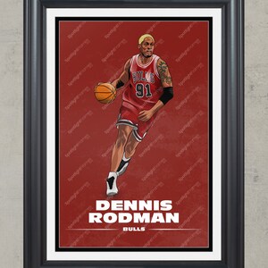 NBA - Rodman Poster encadré, Tableau mural | Acheter-le sur
