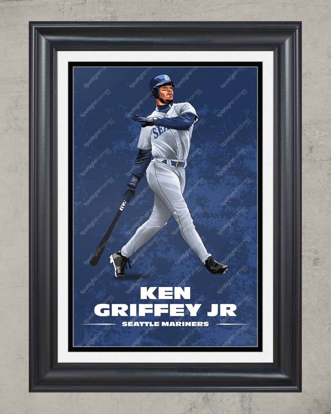 Ken Griffey Jr Poster Seattle Mariners MLB Baseball Framed Etsy