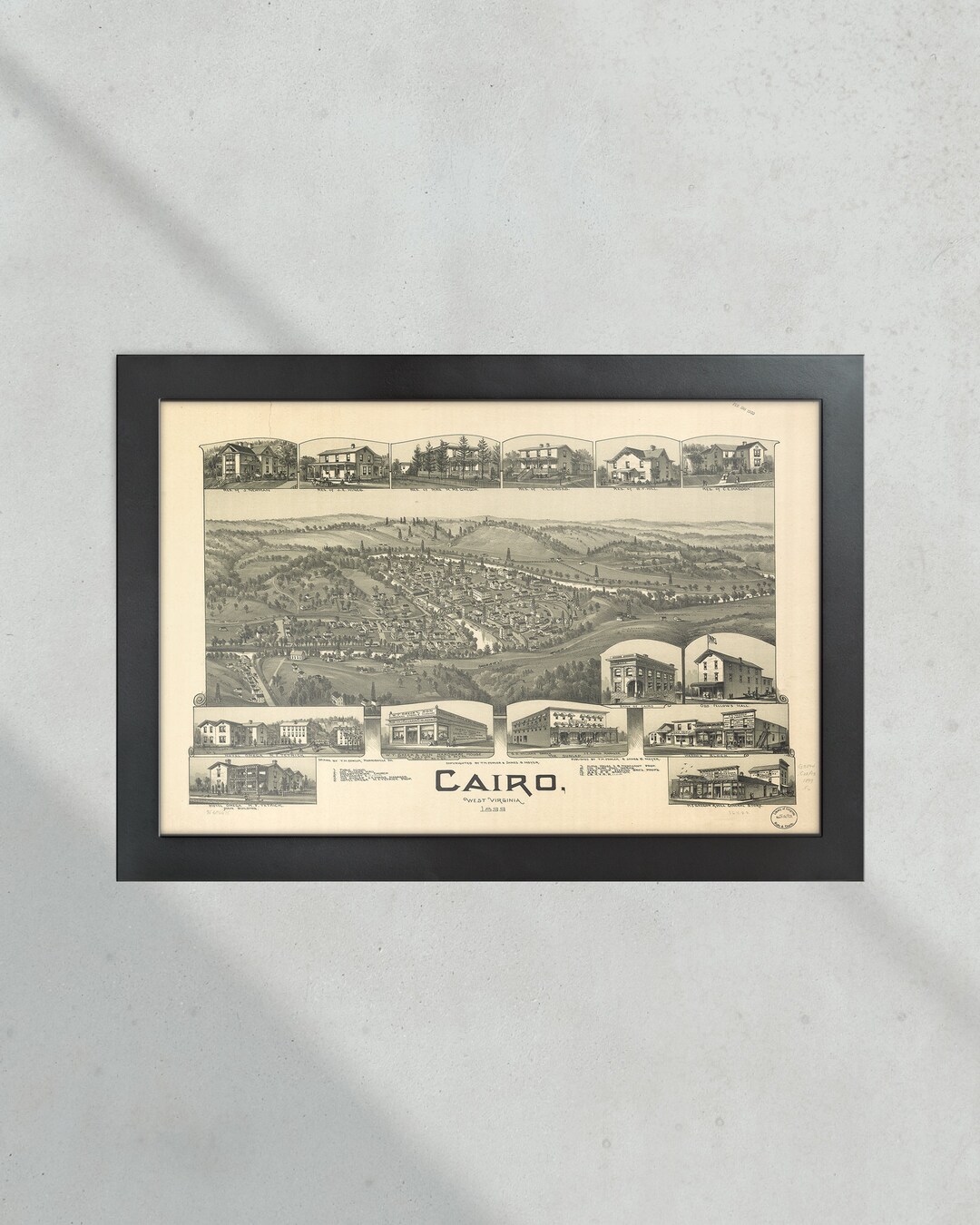 Vintage Map Cairo West Virginia 1899 State of West Virginia Etsy