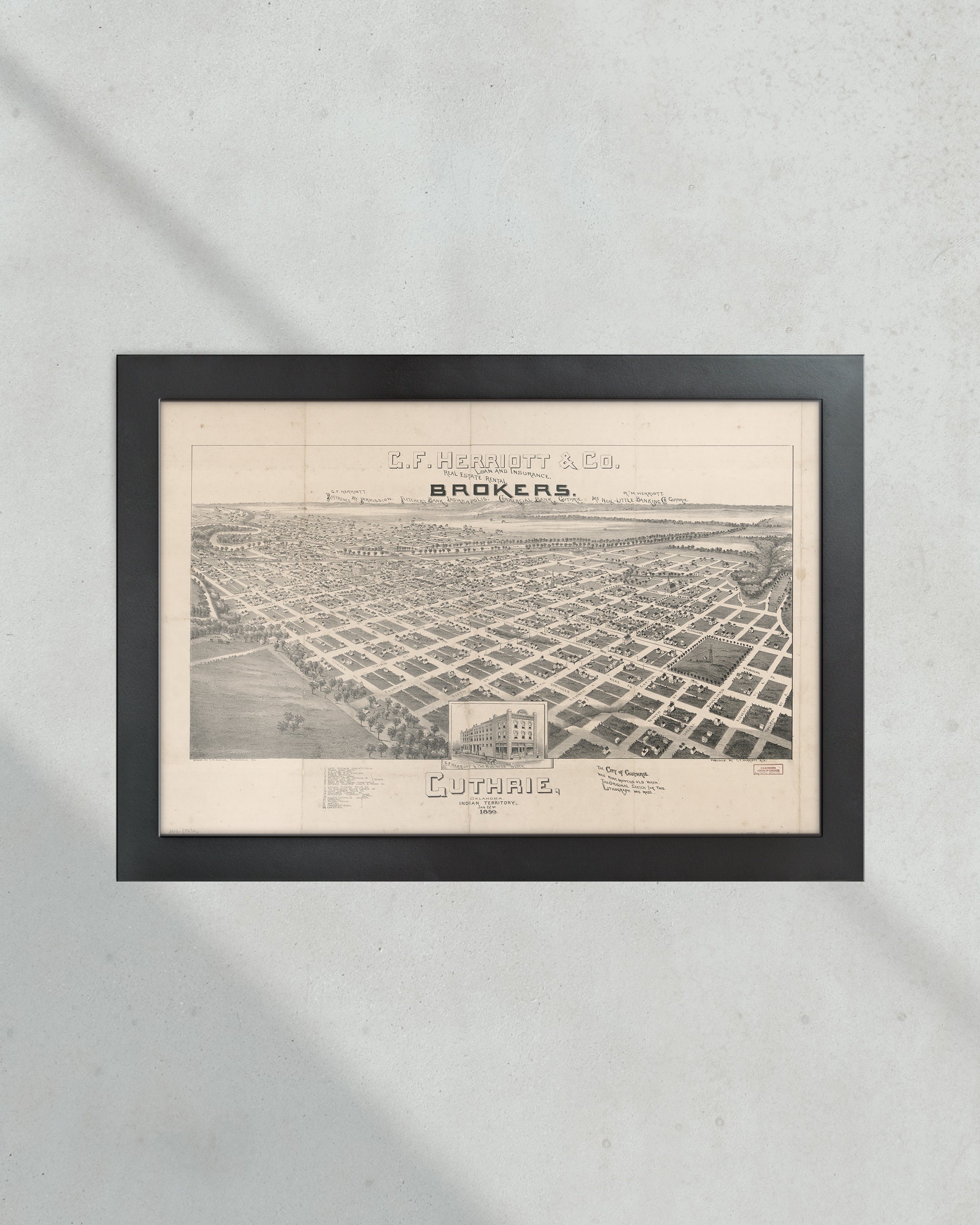 Antique Milburn, Oklahoma 1967 US Geological Survey Topographic Map