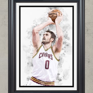Kevin Love Basketball Paper Poster Cavaliers - Kevin Love - Sticker