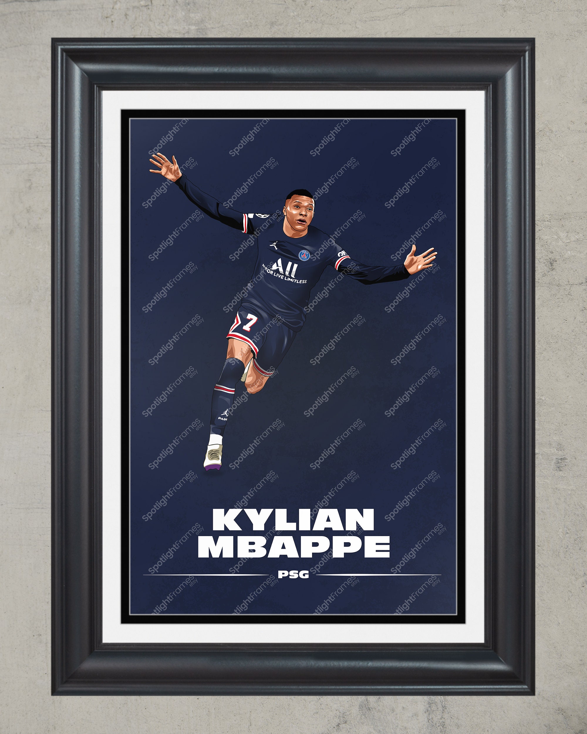 Affiche Kylian Mbappé | Impression PSG, Affiche Paris Saint-Germain,  Football Wa