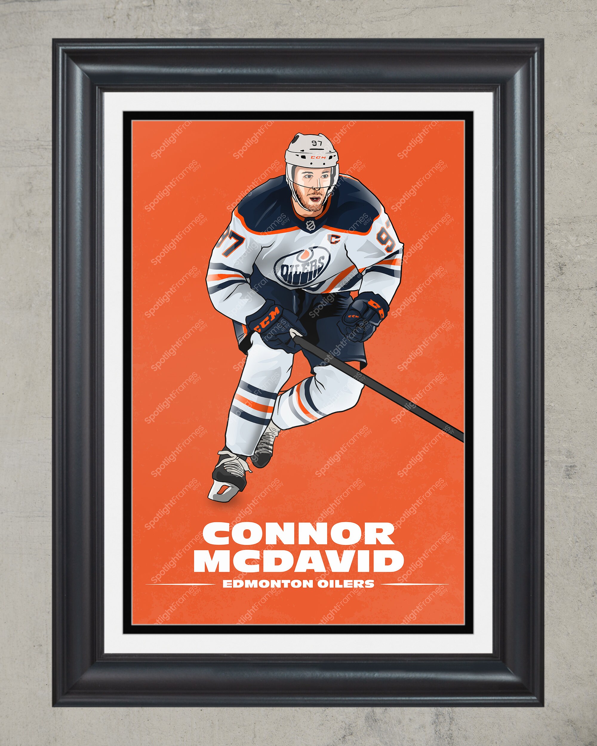 Connor Mcdavid Poster Edmonton Oilers Canvas Wrap Wall Art 