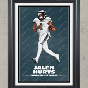 Jalen Hurts Away Jersey Poster for Sale by designsheaven