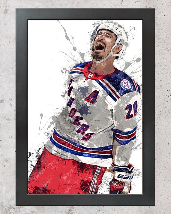 Chris Kreider New York Rangers Splash Art Framed Print Rangers Pride  Collector's Item - Etsy