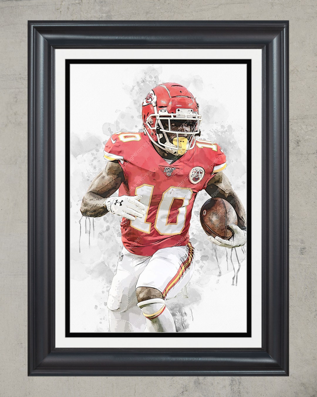 Kansas City Chiefs Tyreek Hill NFL Framed Poster Print Football Wall