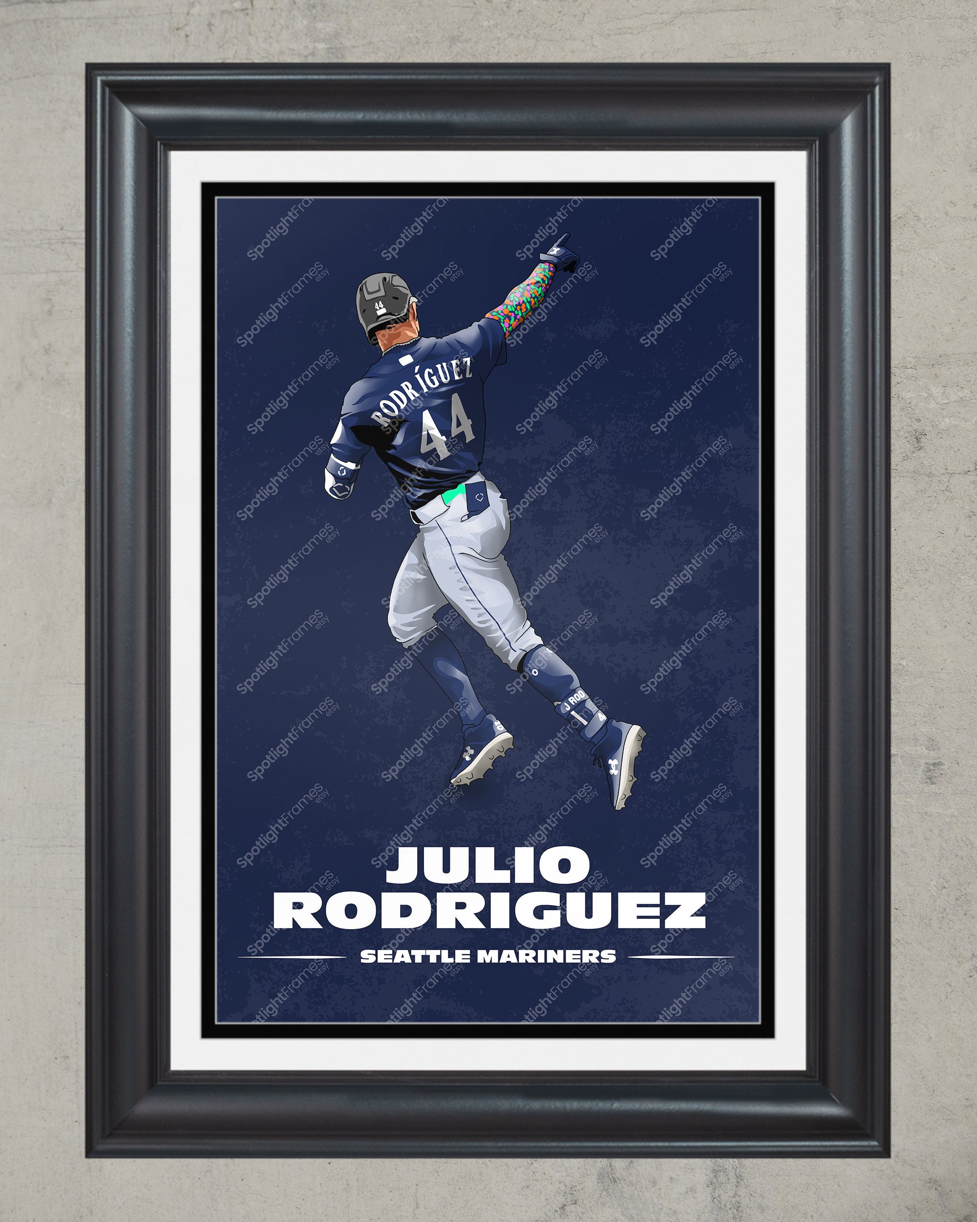 Julio Rodriguez Poster Seattle Mariners MLB Baseball Framed 