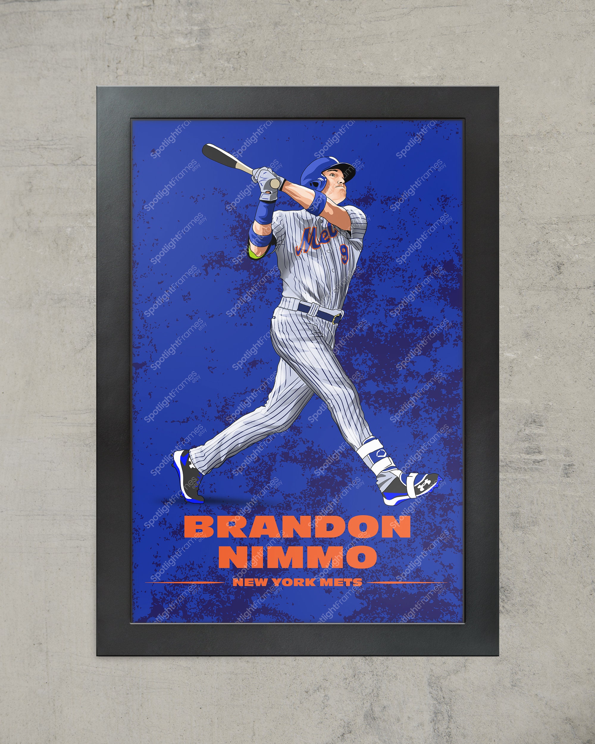Brandon Nimmo Poster New York Mets MLB Baseball Framed Wall 