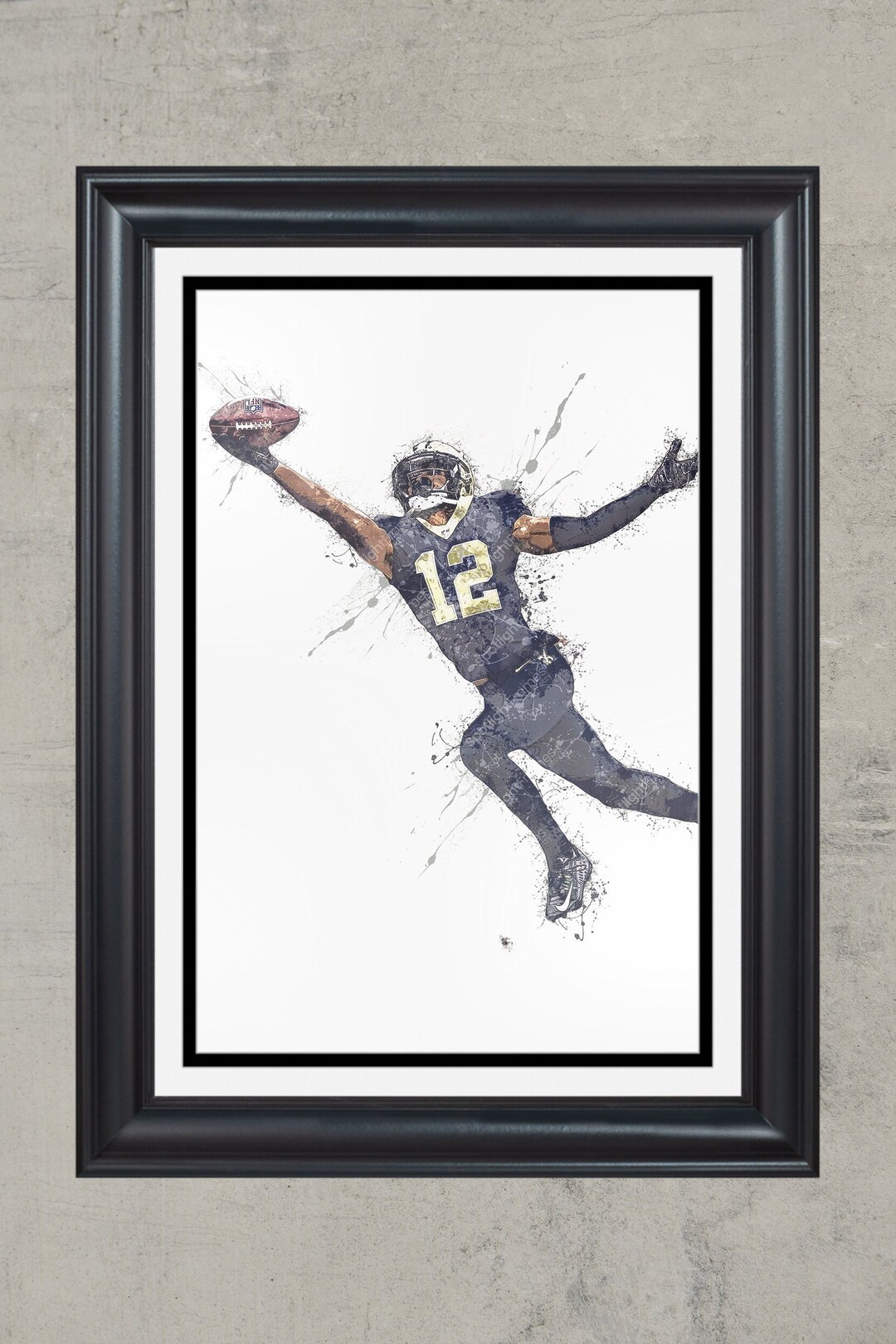 Chris Olave New Orleans Saints Wall Art Print Framed Football Art for