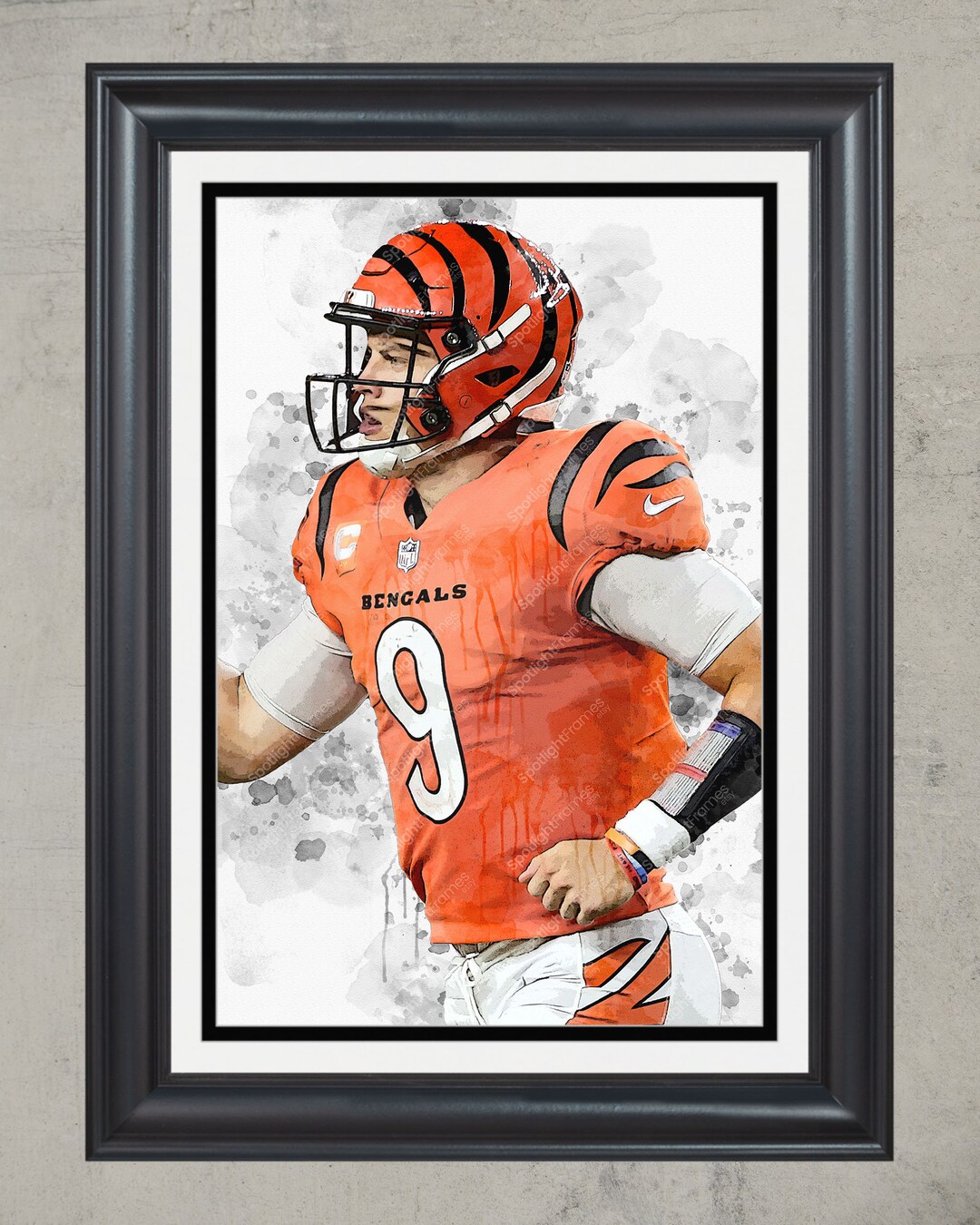 Joe Burrow NFL Framed Poster Print Football Wall Art Etsy