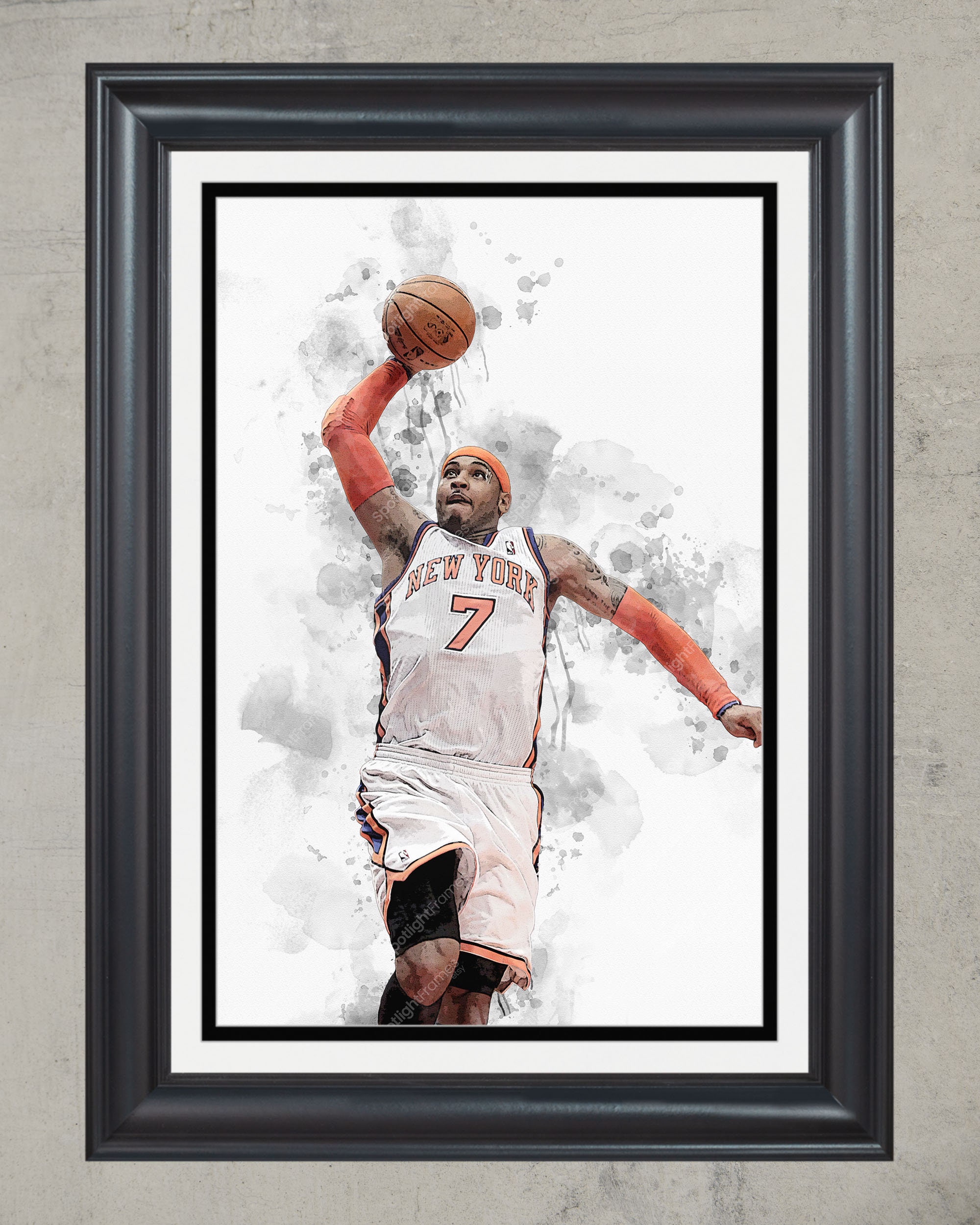  Carmelo Anthony Posters Basketball Wallpaper Canvas Bedroom  Wall Art Decor Picture Print Offices Dorm Room Decor Gifts  Frame:12×18inch(30×45cm) : Tools & Home Improvement