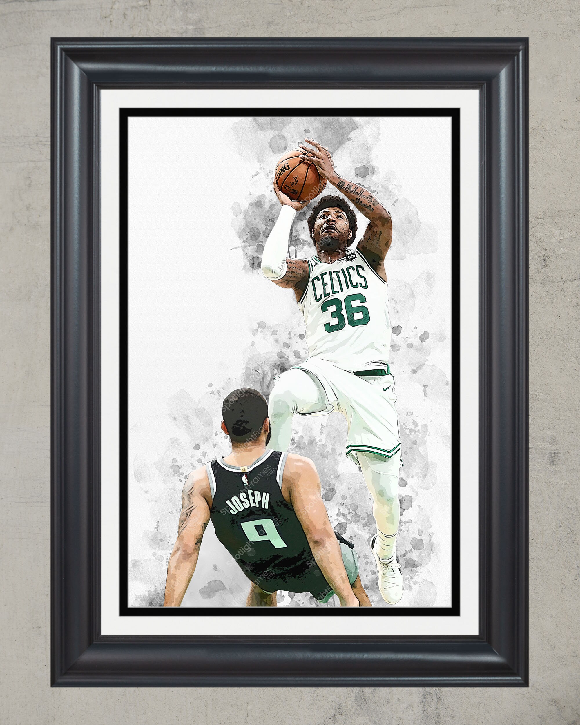 Marcus Smart Boston Celtics Basketball Art Illustrated Print 