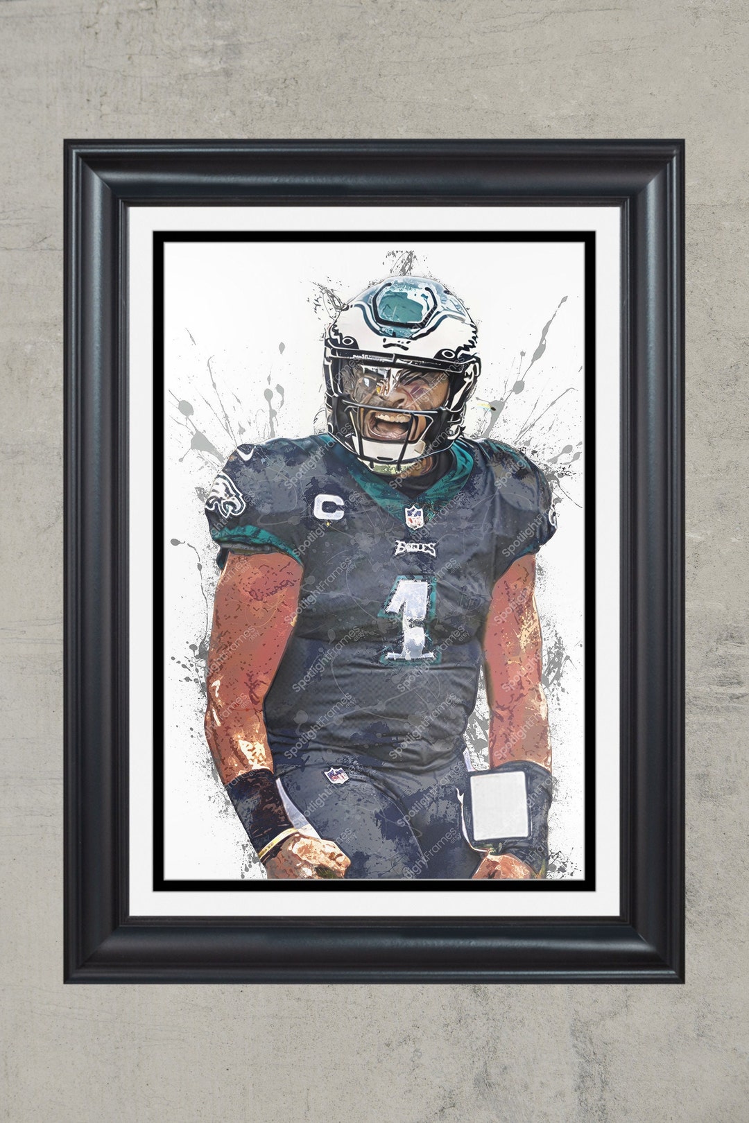 Jalen Hurts Philadelphia Eagles Framed Print Stunning Etsy