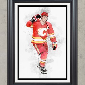 Doug Gilmour Signed Jersey Number Framed Print Flames Red - NHL