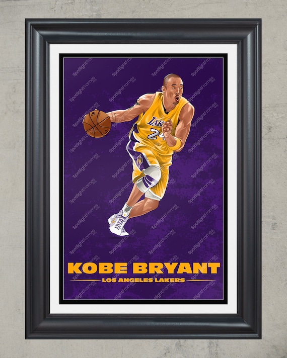 Kobe Bryant LA Lakers NBA Basketball Art Collage Acrylic Print