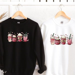 Valentine Coffee Sweatshirt, Womens Valentines Day Sweatshirt, Womens Valentines Day Sweater, Coffee Lover Sweatshirt, Valentines Sweatshirt