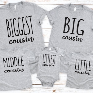 Cousin Crew Shirt, Biggest Cousin Shirt, Big Cousin Shirt, Little Cousin Shirt, Middle Cousin Shirt, Matching Cousin Shirt