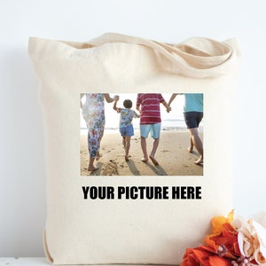 Custom Photo Tote Bag, Custom Picture Tote Bag, Shopping Bag, Custom Tote Bag, Promotional Tote Bag, Trade Show Gift Bag, Photo Shopping Bag