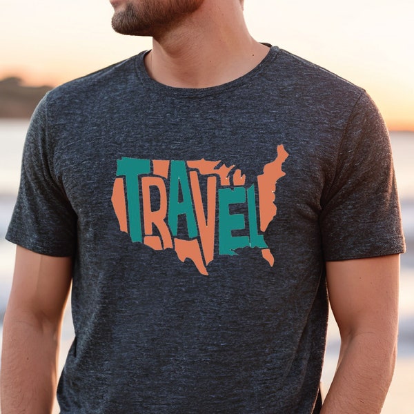 Travel America Tshirt, USA Maps Tshirt, Visit United States Of America, USA Trip Shirt, Land Of Freedom Tee, Vacation Tshirt, Trip America