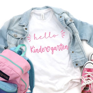 Hello Kindergarten Shirt: First Day of School Tee, Elementary School