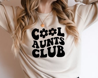 Aunts Club Sweatshirt, Retro Aunt Gift