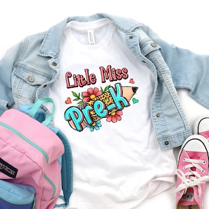 Little Miss Preschool Shirt, Girls Preschool T-shirt, Back To School Shirt, First Day Of Preschool, First Day Of School, Preschool Girl