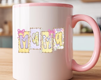 Taza de cerámica para el Día de la Madre, personalizada con la frase "MIMI NANA", té y espresso únicos de 325 ml y 433 ml.