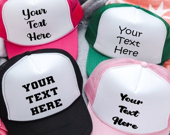 Custom Foam Trucker Hat, Personalized Foam Hat, Unisex Foam Trucker Hat, Custom Caps Gift, Custom Hats, Trucker hats, Personalized Foam Hat
