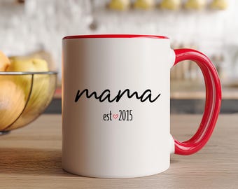 Taza personalizada para mamá, taza para mamá primeriza, tazas de regalo personalizadas, tazas de espresso de 11 oz y 15 oz