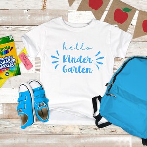 Custom Hello Kindergarten Shirt, School Shirt, First Day of School Shirt, Elementary School Tee , Kindergarten Shirt, First Grade Shirt