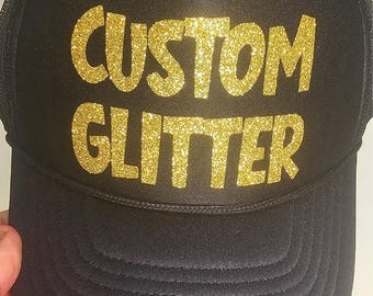 Gorra de camionero con purpurina personalizada, gorra con parte trasera de malla brillante, gorras para despedidas de soltera y de novia, gorras con purpurina para cumpleaños.