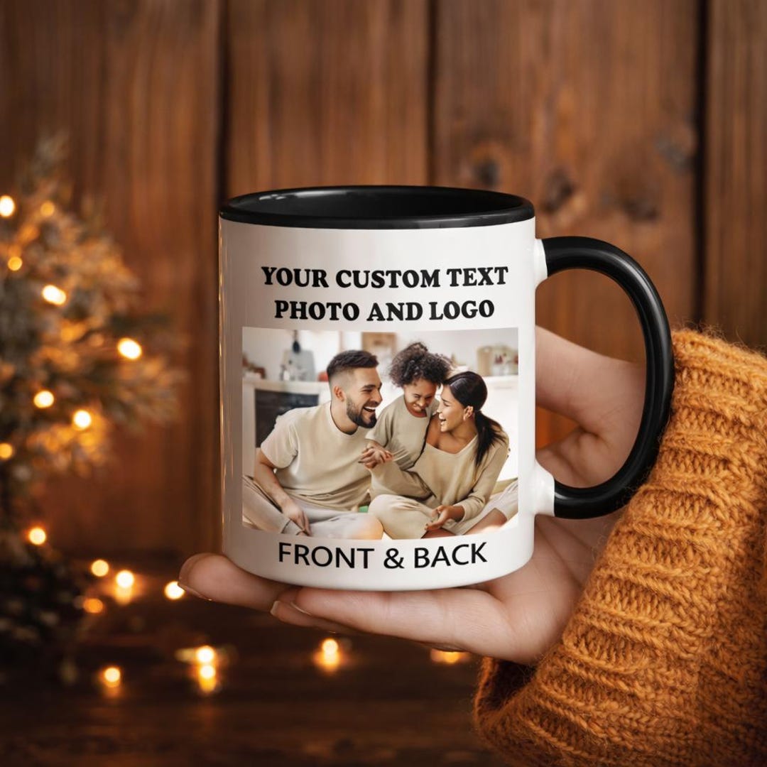 Custom Photo Ceramic Coffee Mug, Personalized Logo Cup(11oz, 15oz) - Etsy