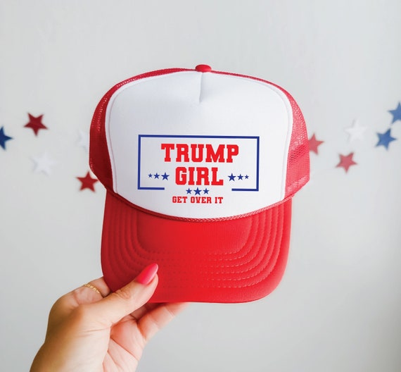 Trump Girl Stars Red Trucker Hat: MAGA Republican Cap  display picture 2